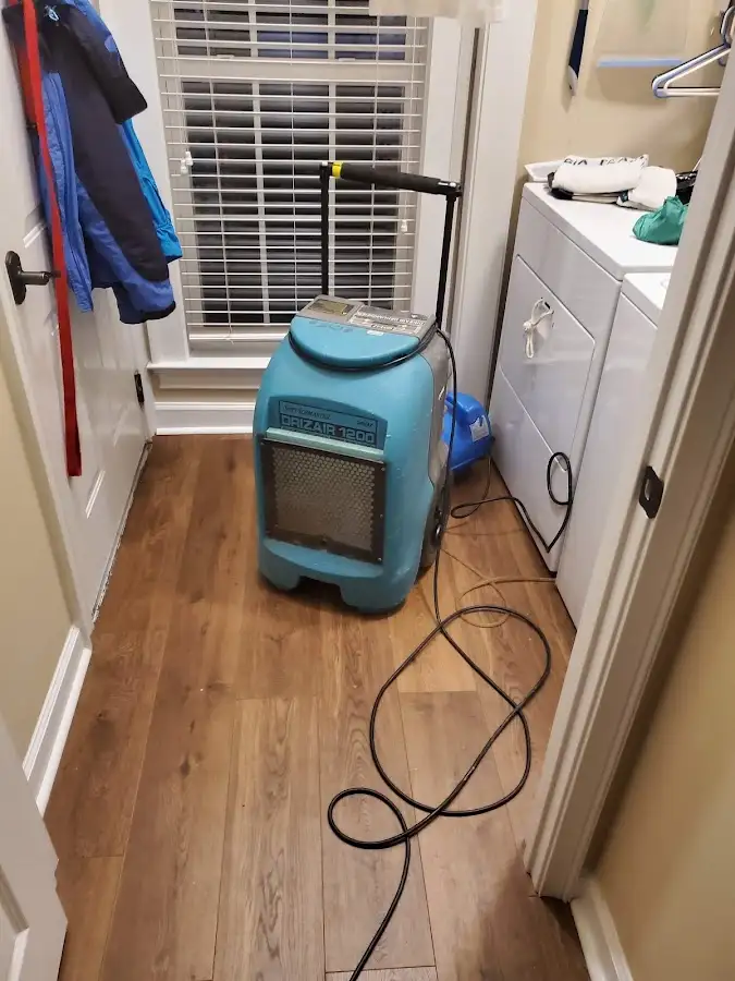 Commercial dehumidifier deployed for Flood Damage Cleanup in Weare